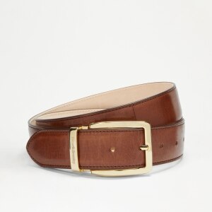 Strike Gold Leather Belt - Tan